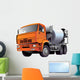 Orange Cement Truck Wall Decal