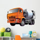 Orange Cement Truck Wall Decal