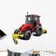 Red Bulldozer Wall Decal