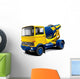 Yellow and Blue Cement Wall Decal