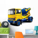 Yellow and Blue Cement Wall Decal