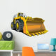 Big Yellow Construction Bulldozer Wall Decal