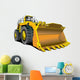 Big Yellow Construction Bulldozer Wall Decal