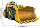 Big Yellow Construction Bulldozer Wall Decal