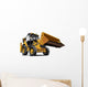 Lifted Yellow Construction Bulldozer Wall Decal