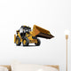 Lifted Yellow Construction Bulldozer Wall Decal
