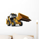 Lifted Yellow Construction Bulldozer Wall Decal