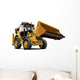 Lifted Yellow Construction Bulldozer Wall Decal