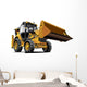 Lifted Yellow Construction Bulldozer Wall Decal