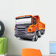 Orange Dump Truck Wall Decal