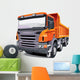 Orange Dump Truck Wall Decal