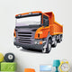 Orange Dump Truck Wall Decal
