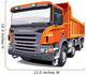 Orange Dump Truck Wall Decal