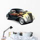 Classic Flames Muscle Car Wall Decal