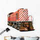 Red Stripped Locomotive Train Wall Decal