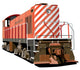 Red Stripped Locomotive Train Wall Decal