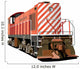 Red Stripped Locomotive Train Wall Decal