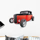 Classic Red Muscle Car Wall Decal