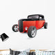 Classic Red Muscle Car Wall Decal