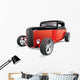 Classic Red Muscle Car Wall Decal