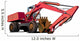 Red Crane Construction Wall Decal