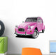 Pink Bug Classic Car Wall Decal