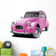 Pink Bug Classic Car Wall Decal