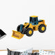Yellow Cartoon Bulldozer Wall Decal