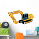 Yellow Cartoon Construction Crane Wall Decal