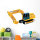 Yellow Cartoon Construction Crane Wall Decal