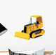Cute Yellow Bulldozer Wall Decal