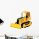 Cute Yellow Bulldozer Wall Decal