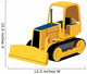 Cute Yellow Bulldozer Wall Decal