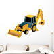 Cute Yellow Bulldozer Construction Wall Decal