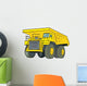 Yellow Dump truck Wall Decal