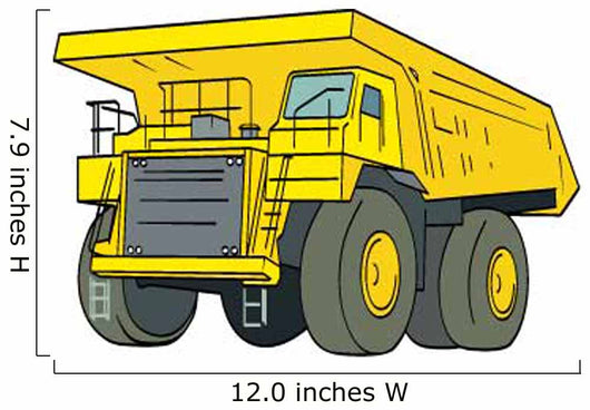 Yellow Dump truck Wall Decal