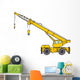 Yellow Crane Truck Wall Decal