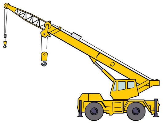 Yellow Crane Truck Wall Decal