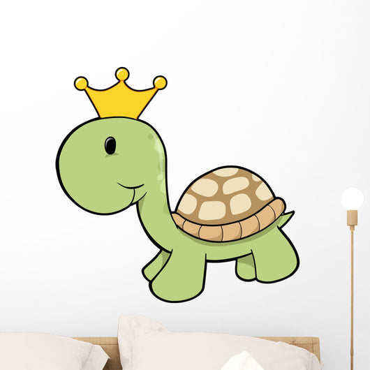 Cute Little Turtle Prince Wall Decal