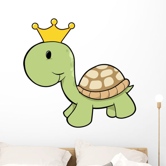 Cute Little Turtle Prince Wall Decal