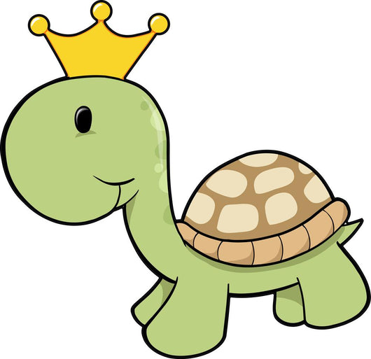 Cute Little Turtle Prince Wall Decal