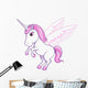 Pretty Pink Pegasus Unicorn Wall Decal