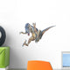 Velociraptor Leaps Onto Its Prey Wall Decal
