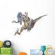 Velociraptor Leaps Onto Its Prey Wall Decal