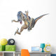 Velociraptor Leaps Onto Its Prey Wall Decal