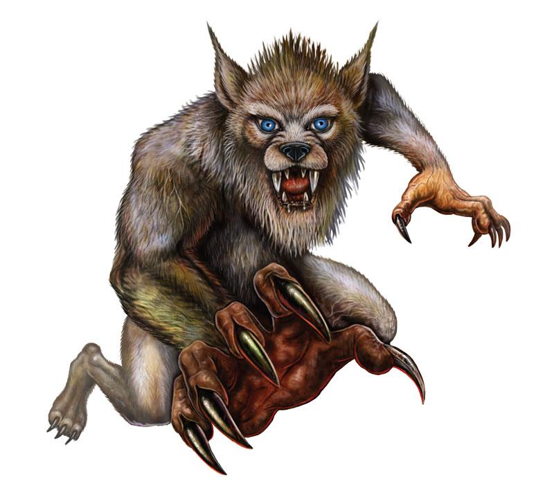 Jumping Werewolf Wall Decal – Wallmonkeys
