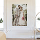Beautiful wedding photo showing husband and wife kissing on a poster cut wall decal