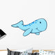 Blue Baby Whale Wall Decal