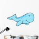 Blue Baby Whale Wall Decal