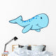 Blue Baby Whale Wall Decal